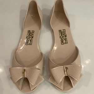 Salvatore Ferragamo flats. Barbados jelly flat sz 10 (fit like 9)